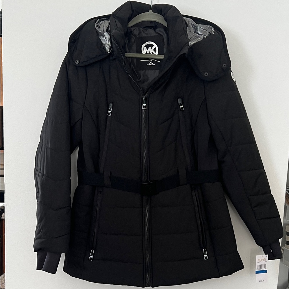 Michael Kors Women's Black Hooded Coat